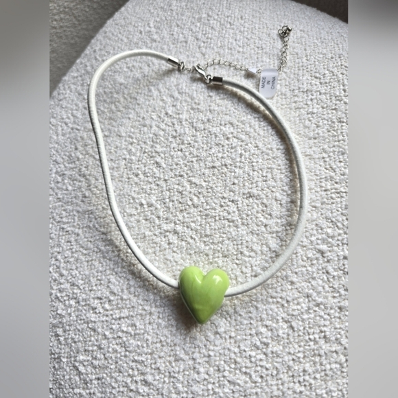 FREE PEOPLE, Under The Sea Collar -Lime Green/White, NWOT (Partial Tag Included) - Picture 3 of 5